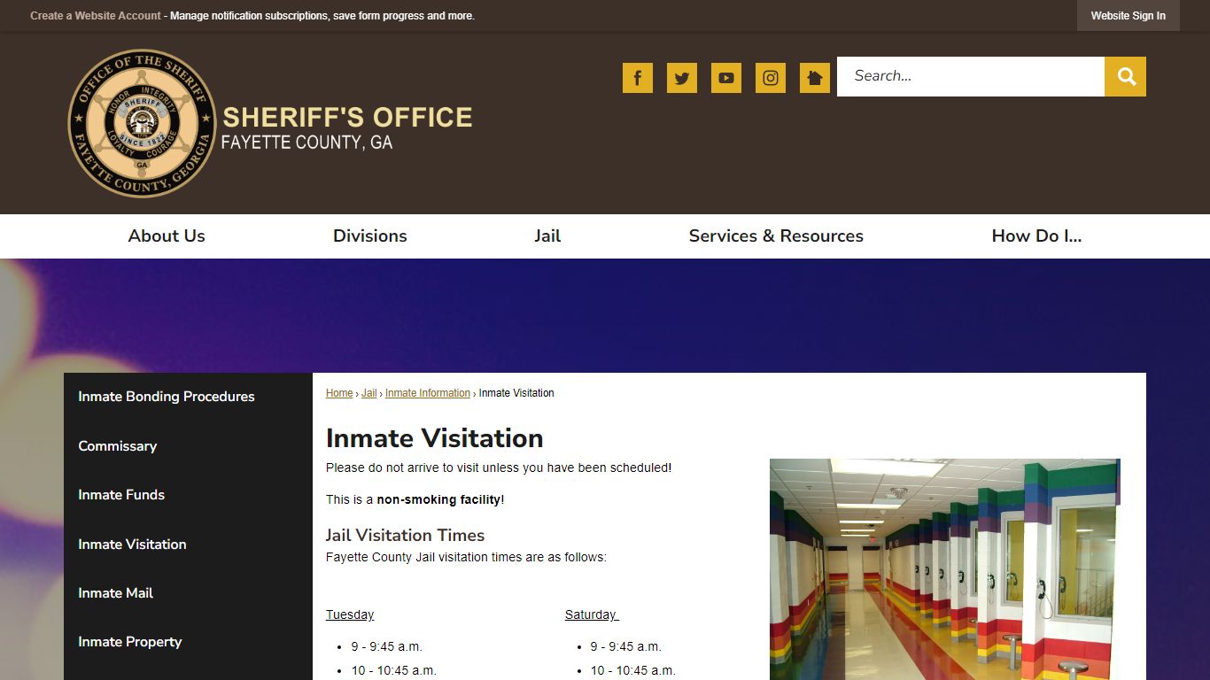 Inmate Visitation | Fayette County Sheriff, GA