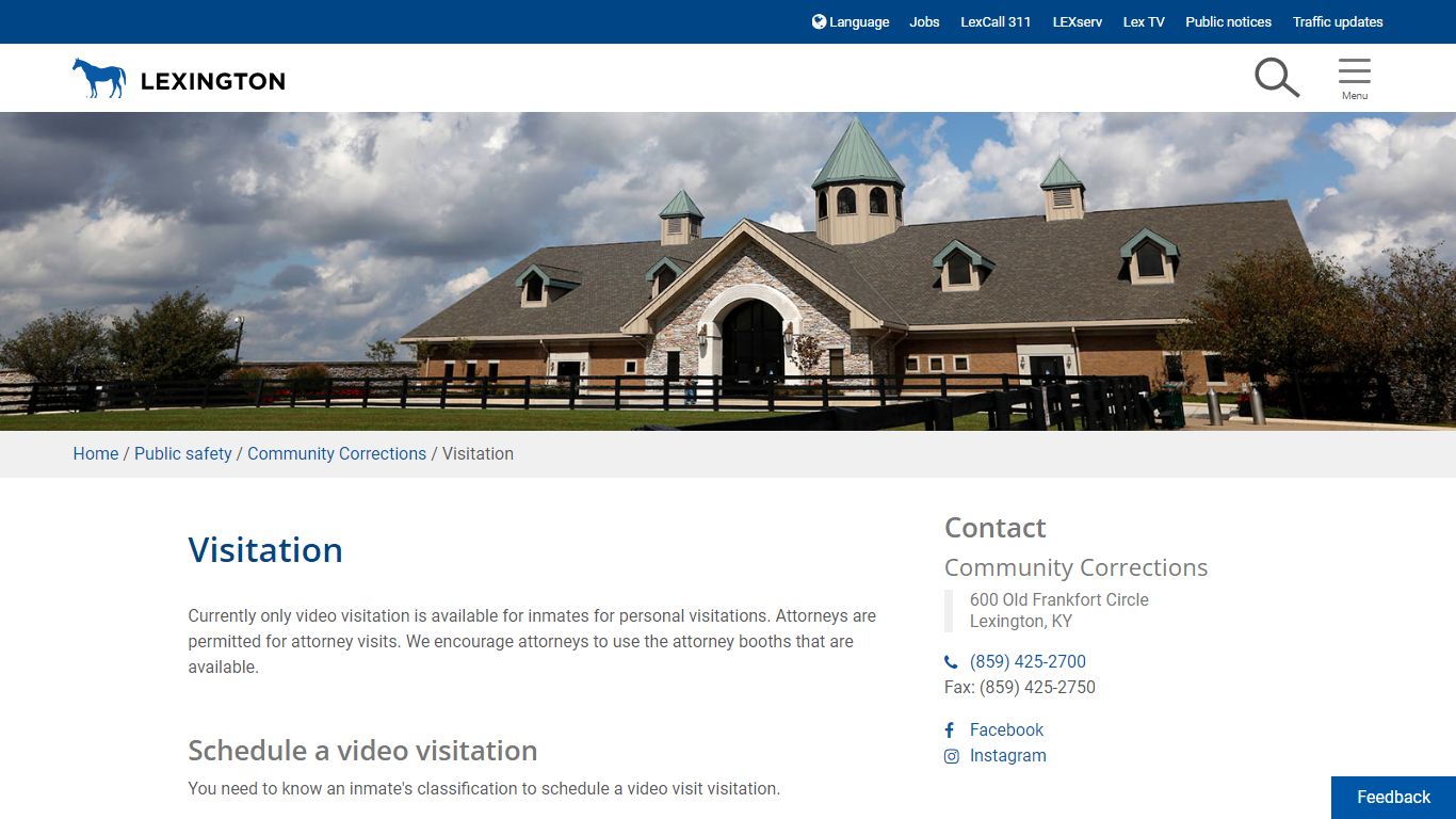 Visitation | City of Lexington